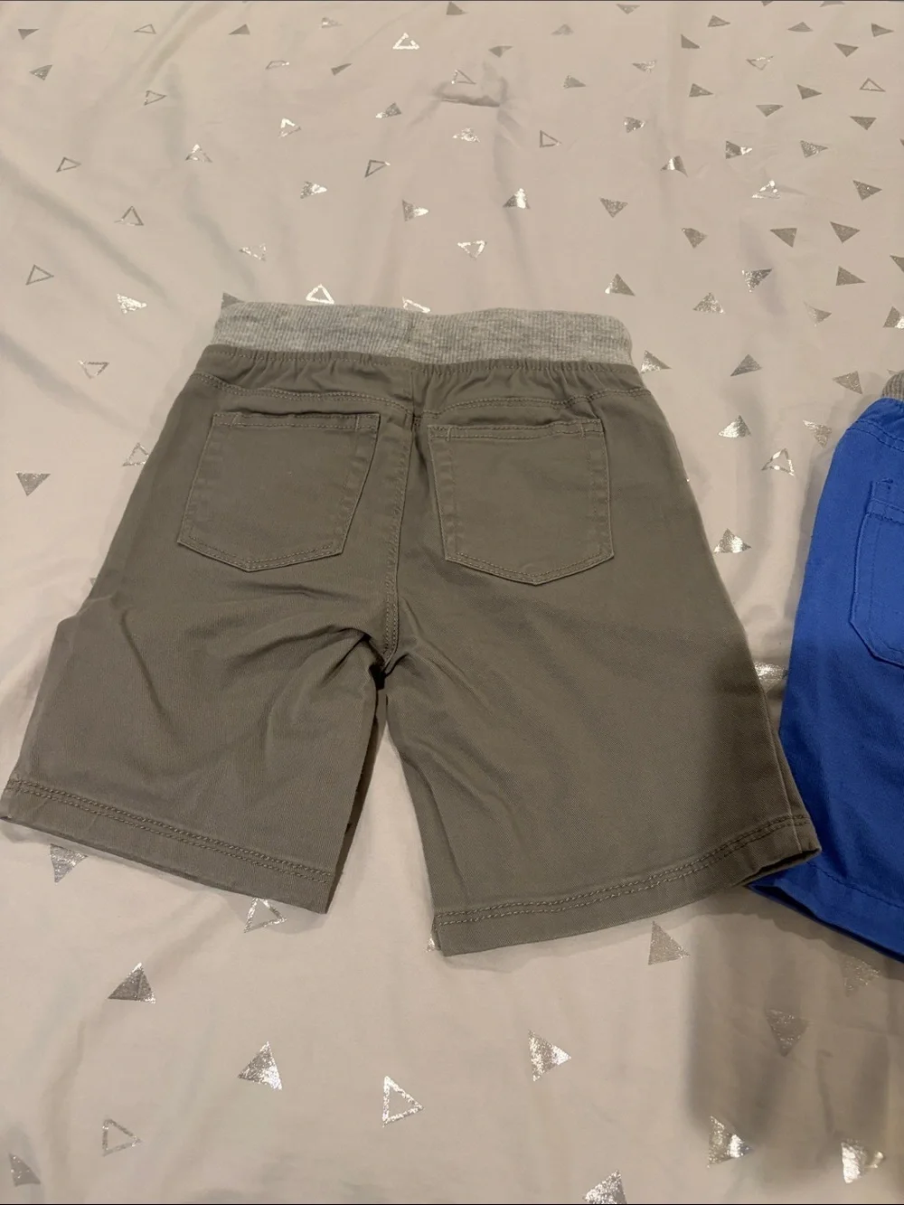 Set of 2 Kids Elastic-Waist Casual Shorts - Gray & Blue